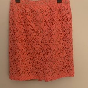 Apt. 9 peach skirt with floral netting